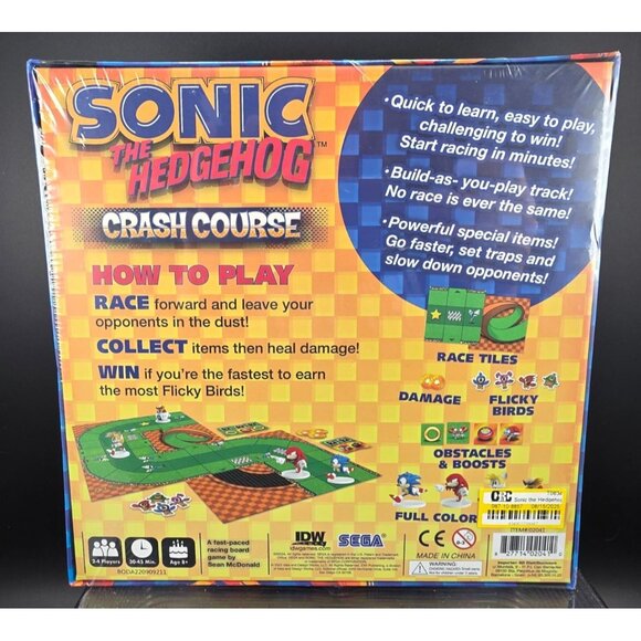 Sonic The Hedgehog Crash Course Board Game 2-4 Players Fast Pace Action - Picture 3 of 9
